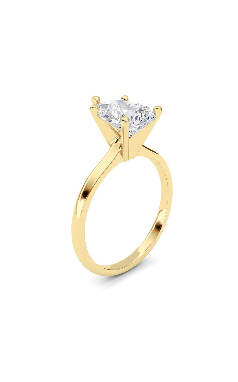 2CTW Pear Shaped Lab Grown Diamond Classic Solitaire Ring in 14K Gold (F/VS)