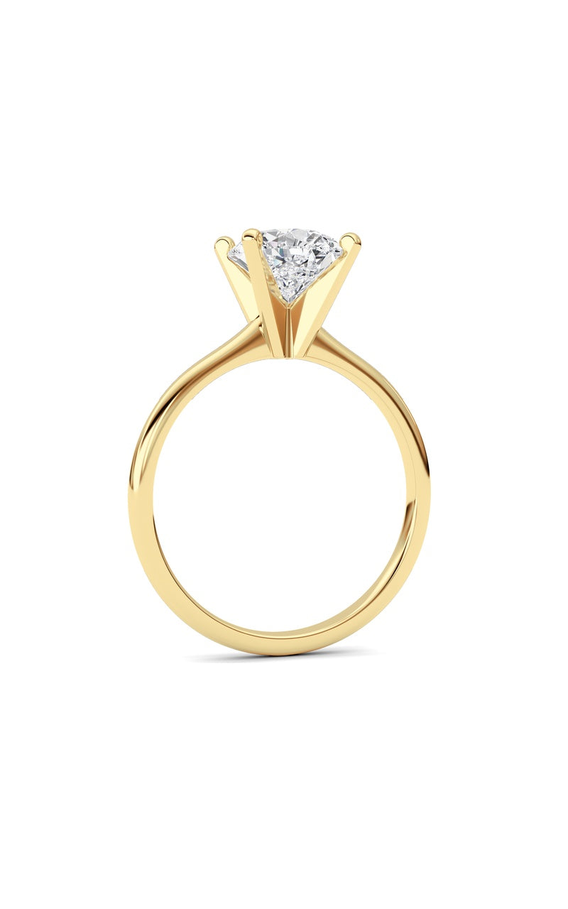 2CTW Pear Shaped Lab Grown Diamond Classic Solitaire Ring in 14K Gold (F/VS)