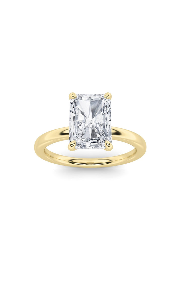 1.5CTW Radiant Shaped Lab Grown Diamond Classic Solitaire Ring in 14K Gold (F/VS)