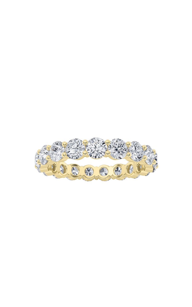 2.75CTW Round Shaped Lab Grown Diamond Split Prong Eternity Ring in 14K Gold (F/VS)