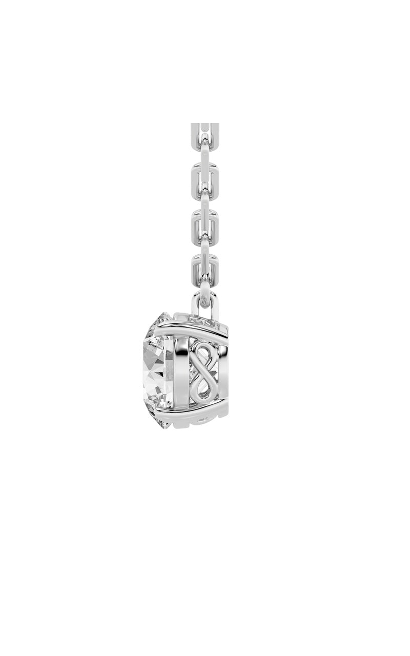 2Cttw Round Shaped Lab Grown Diamond (F/VS) Strata Chic Collection Necklace in 14K Gold