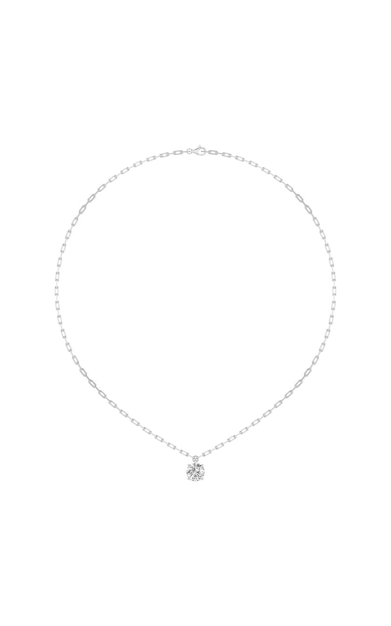 2Cttw Round Shaped Lab Grown Diamond (F/VS) Strata Chic Collection Necklace in 14K Gold