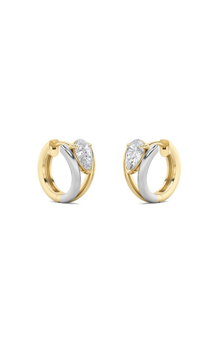 1.5Cttw Pear Shaped Lab Grown Diamond (F/VVS) Fashion Earrings in 14K Gold