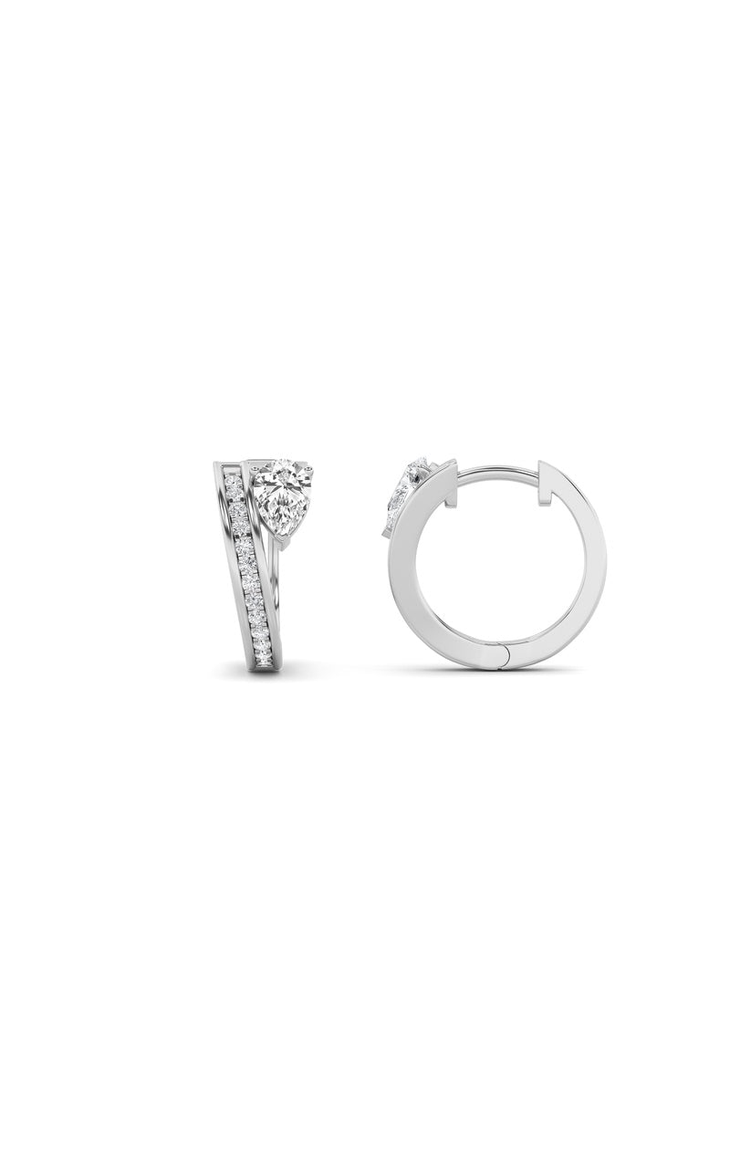 1.25Cttw Pear Shaped Lab Grown Diamond (F/VS) Fashion Earrings in 14K Gold