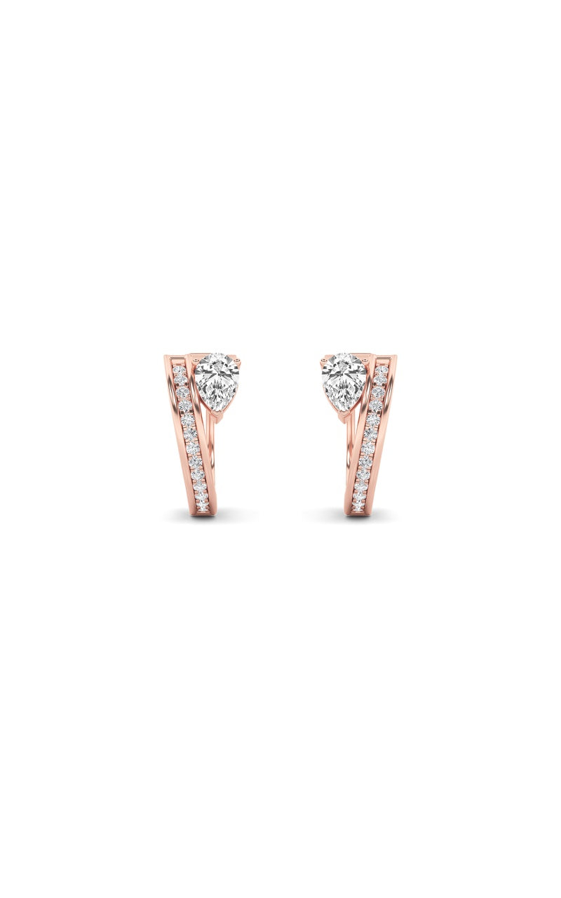1.25CTW Pear Shaped Lab Grown Diamond (F/VS) Fashion Earrings in 14K Gold