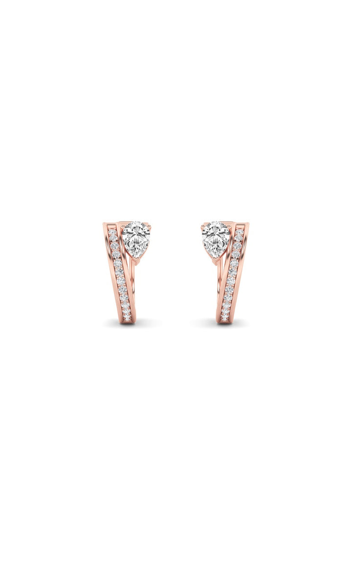 1.25CTW Pear Shaped Lab Grown Diamond (F/VS) Fashion Earrings in 14K Gold