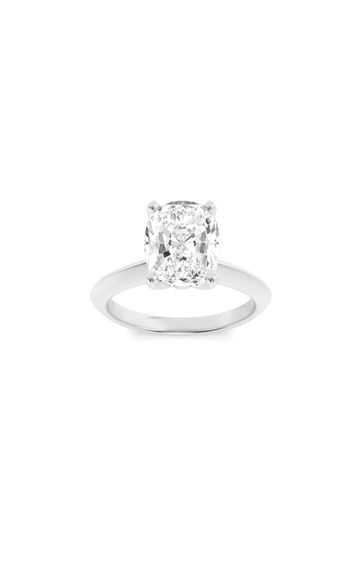 1.5Cttw Elongated Cushion Shaped Lab Grown Diamond (F/VS) Knife Edge Shank Solitaire Engagement Ring in 14K Gold