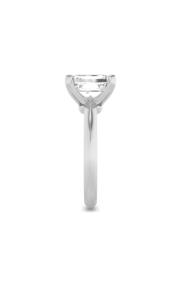 1CTW Radiant Shaped Lab Grown Diamond (G/VS) Knife Edge Shank Solitaire Engagement Ring in 14K Gold