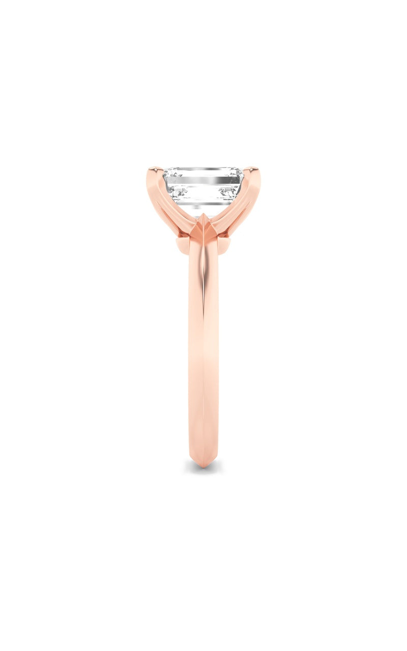2CTW Radiant Shaped Lab Grown Diamond (F/VS) Knife Edge Shank Solitaire Engagement Ring in 14K Gold