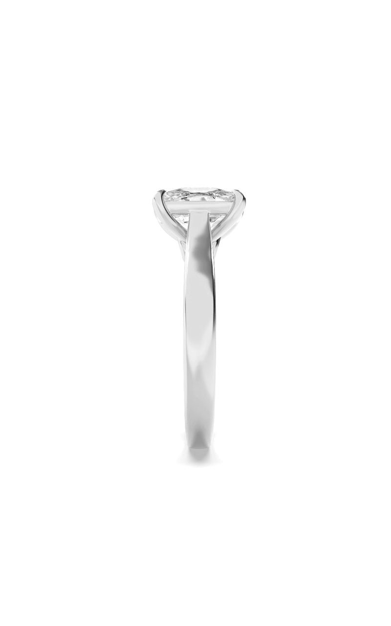 2.5Cttw Elongated Cushion Shaped Lab Grown Diamond(F/VS) Accented Bridge Shank Engagement Ring in 14K Gold