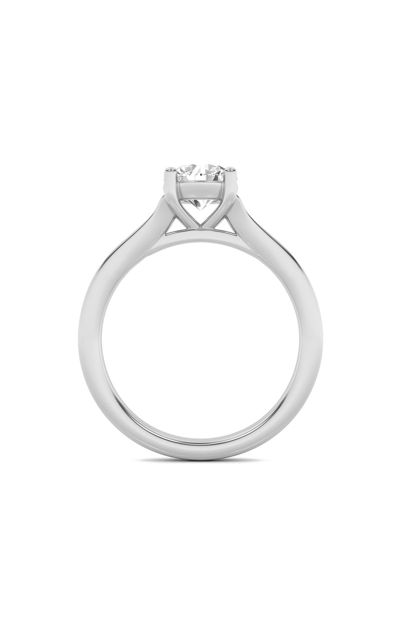 1CTW Round Shaped Lab Grown Diamond (F/VS) Split Shank Solitaire Engagement Ring in 14K Gold