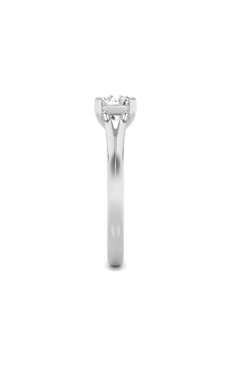 1CTW Round Shaped Lab Grown Diamond (F/VS) Split Shank Solitaire Engagement Ring in 14K Gold