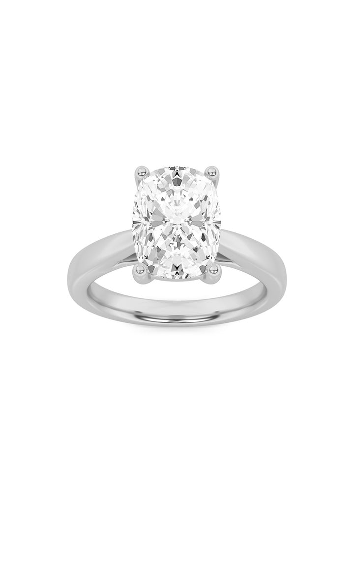 2CTW Elongated Cushion Shaped Lab Grown Diamond (G/VS) Classic Shank Solitaire Engagement Ring in 14K Gold