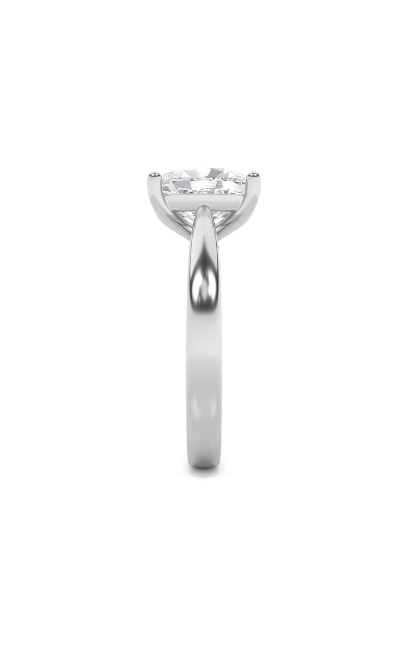 2CTW Elongated Cushion Shaped Lab Grown Diamond (G/VS) Classic Shank Solitaire Engagement Ring in 14K Gold