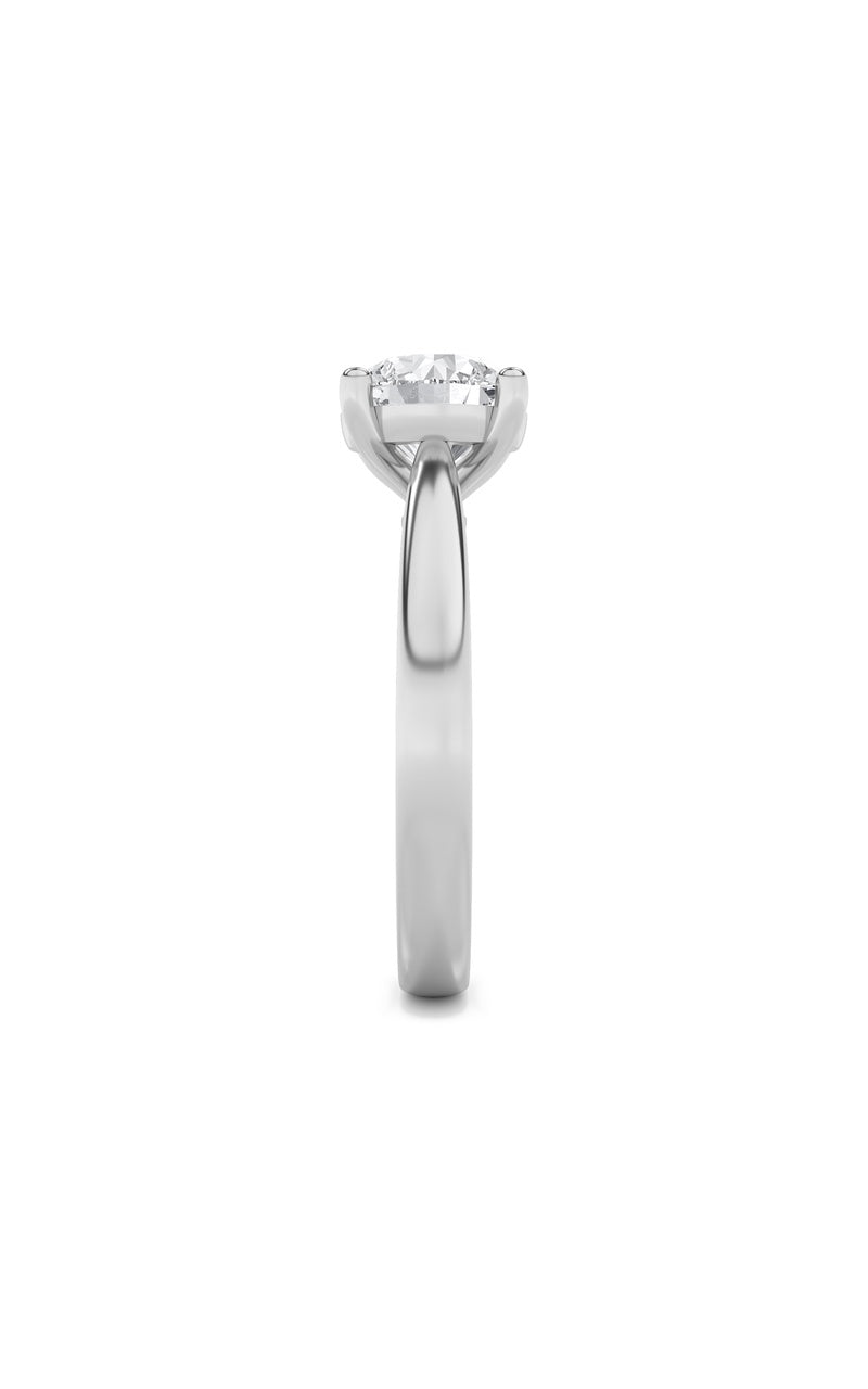 2CTW Round Shaped Lab Grown Diamond (F/VS) Classic Shank Solitaire Engagement Ring in 14K Gold