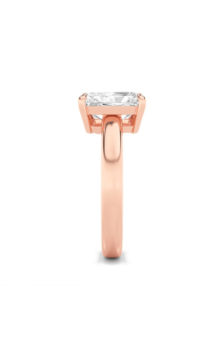 3Cttw Radiant Shaped Lab Grown Diamond (F/VS) Toiet Moi Fashiion Ring in 14K Gold