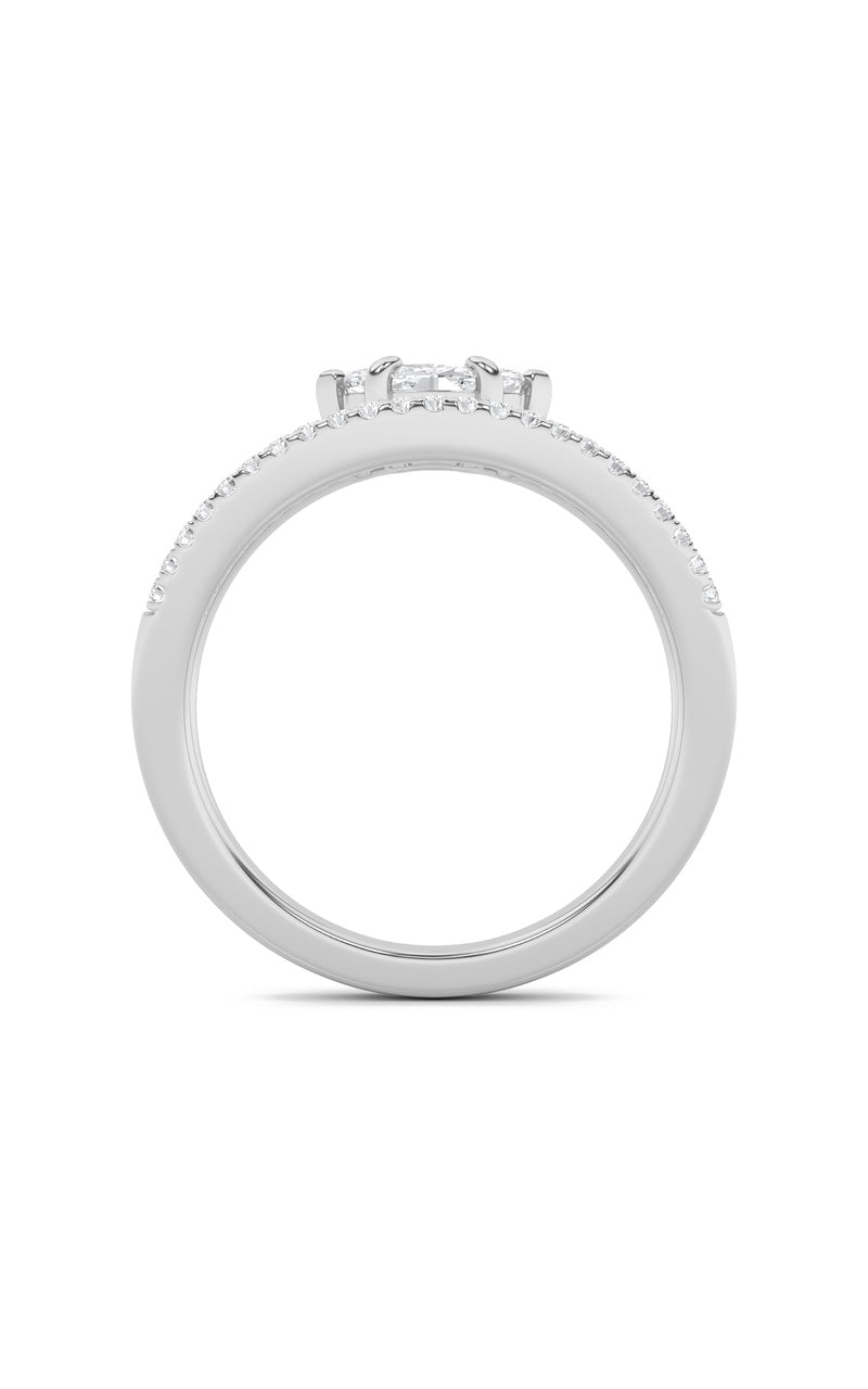 0.5Cttw Marquise Shaped Lab Grown Diamond (G/VS) Fashion Ring in 10K Gold