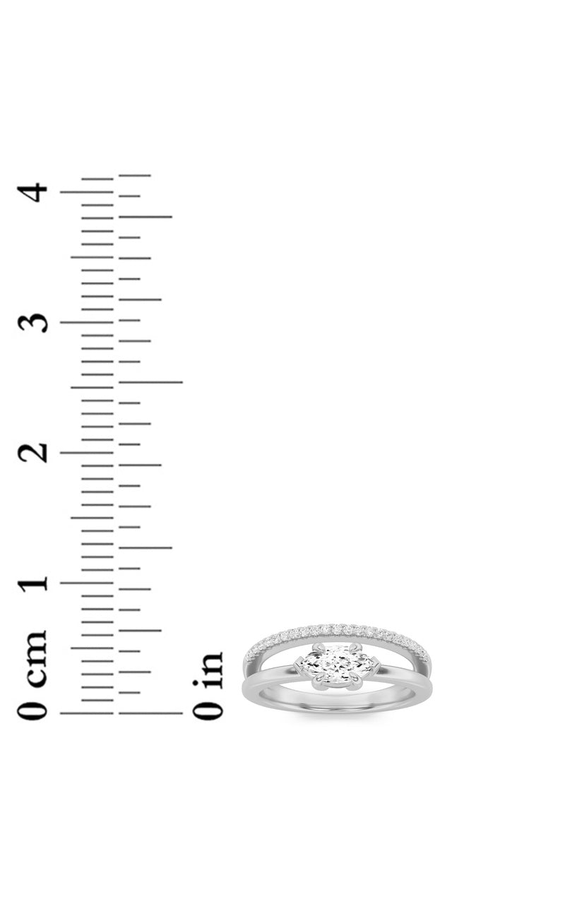 0.5Cttw Marquise Shaped Lab Grown Diamond (G/VS) Fashion Ring in 10K Gold