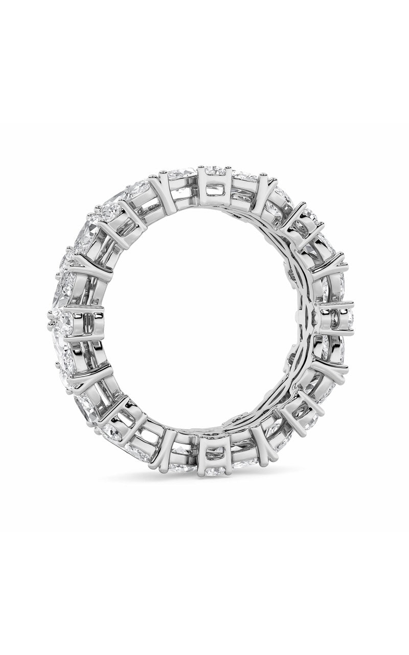 3Cttw Marquise Shaped Lab Grown Diamond (G/VS) Eternity Band Ring in 14K Gold