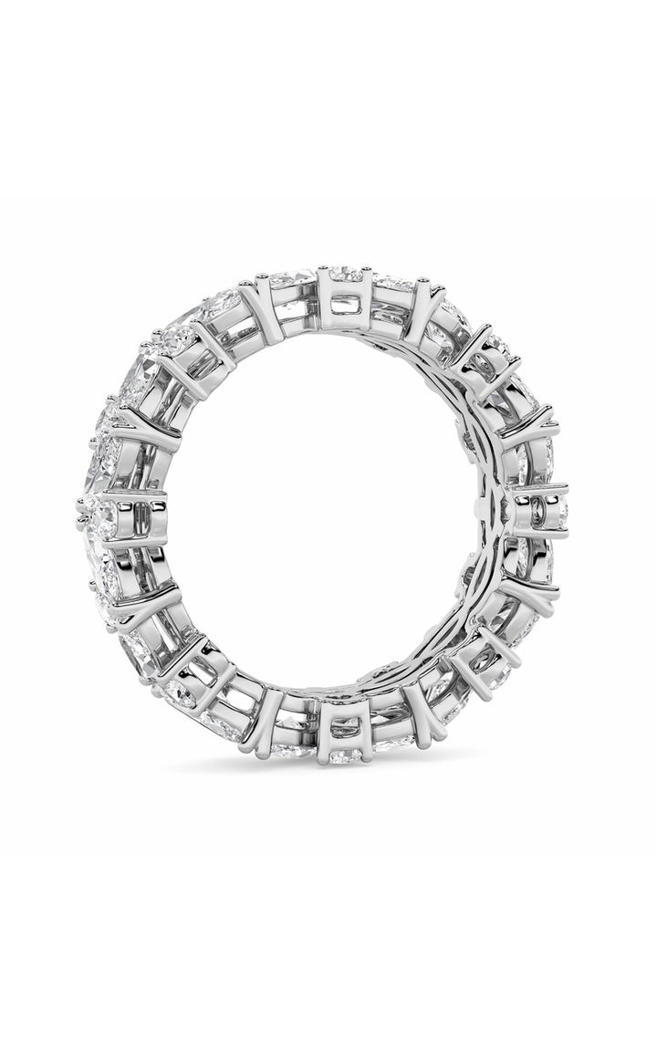 3Cttw Marquise Shaped Lab Grown Diamond (G/VS) Eternity Band Ring in 14K Gold