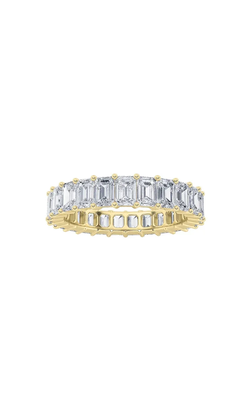 2.2Cttw Oval Shaped Lab Grown Diamond Split Prong Eternity Ring in 14K Gold (F/VS)