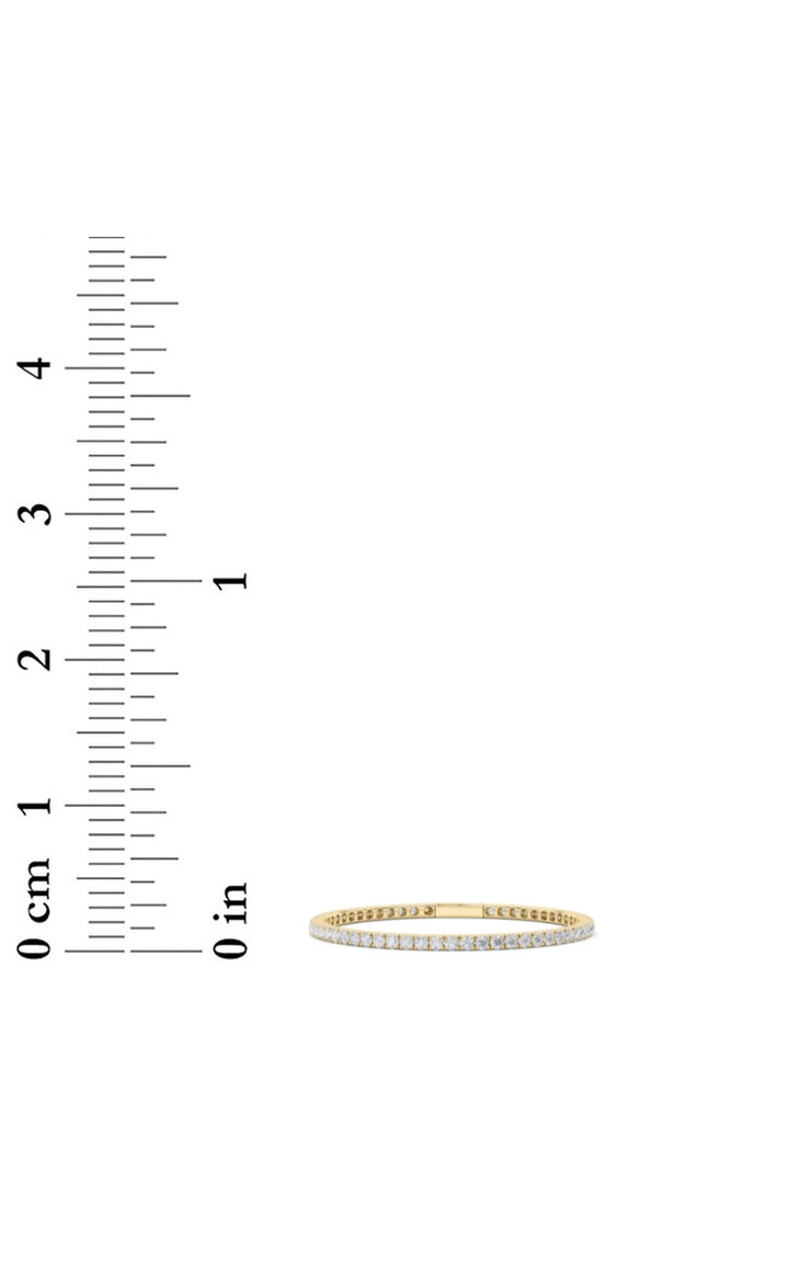 5.5CTW Round Shaped Lab Grown Diamond (GVS)  Bracelet in 14K Gold