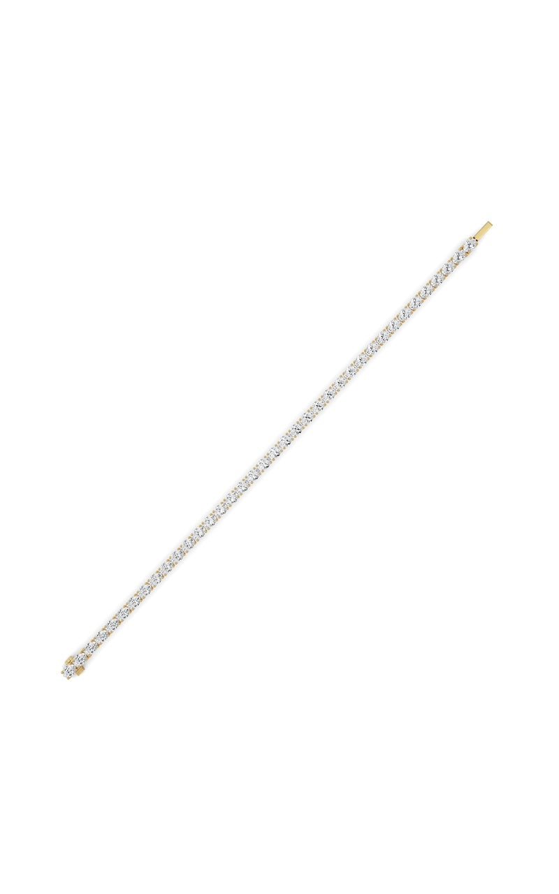 7Cttw Oval Shaped Lab Grown Diamond (F/VS) TennisBracelet in 14K Gold