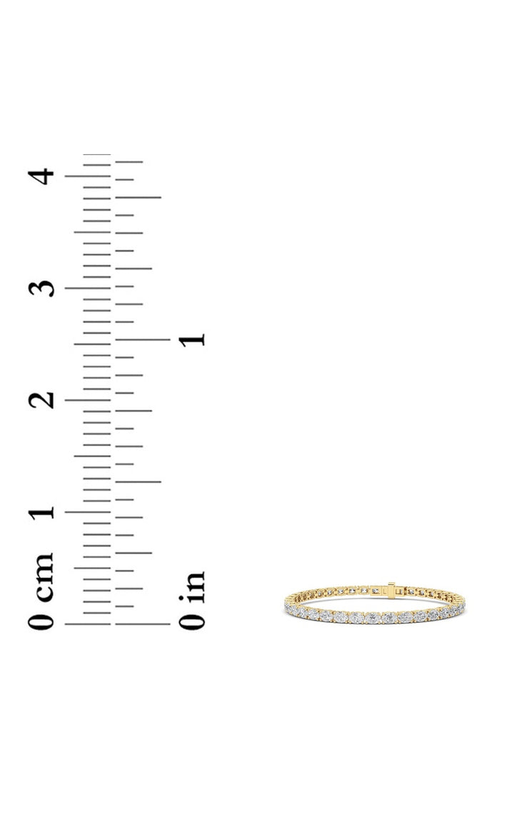 7Cttw Oval Shaped Lab Grown Diamond (F/VS) TennisBracelet in 14K Gold
