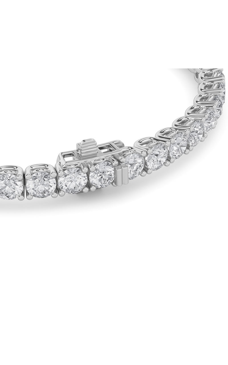 10Cttw Round Shaped Lab Grown Diamond (F/VS) Tennis Bracelet in 14K Gold