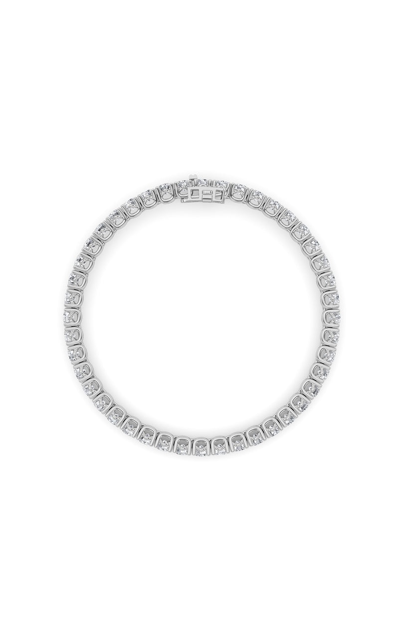 10CTW Round Shaped Lab Grown Diamond (F/VS) Tennis Bracelet in 14K Gold