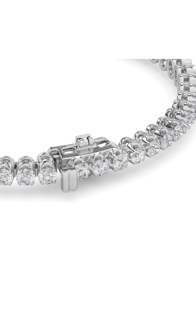 5Cttw Round Shaped Lab Grown Diamond (F/VS) Graduating Tennis Bracelet in 14K Gold
