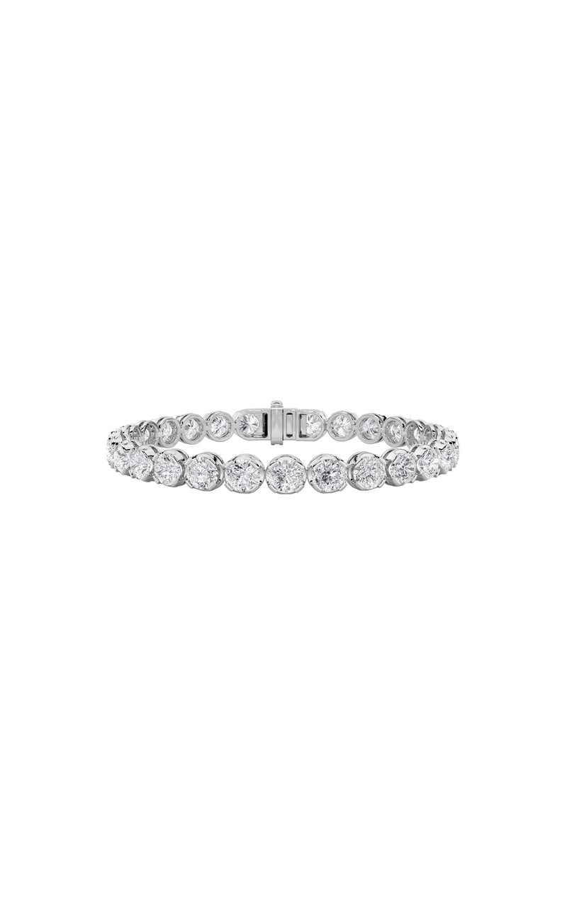 5Cttw Round Shaped Lab Grown Diamond (F/VS) TennisBracelet in 14K Gold