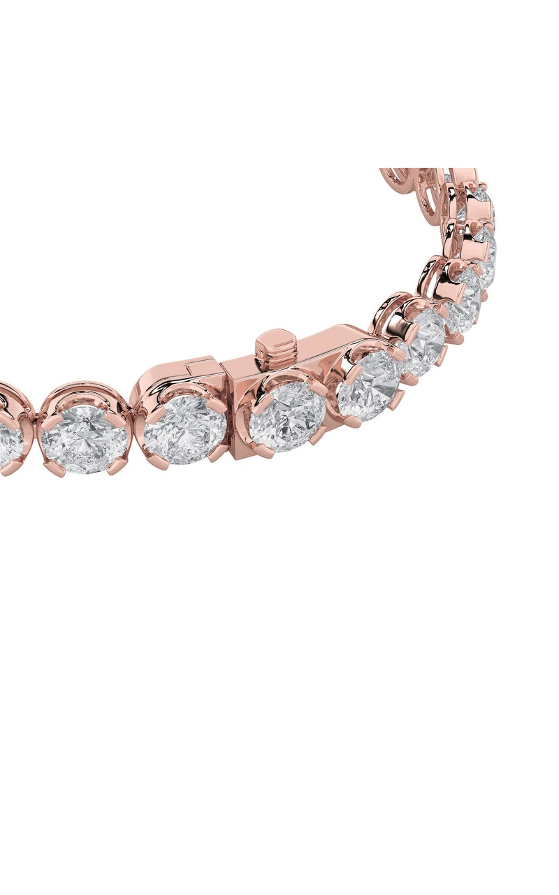7Cttw Round Shaped Lab Grown Diamond (F/VS)  Bracelet in 14K Gold