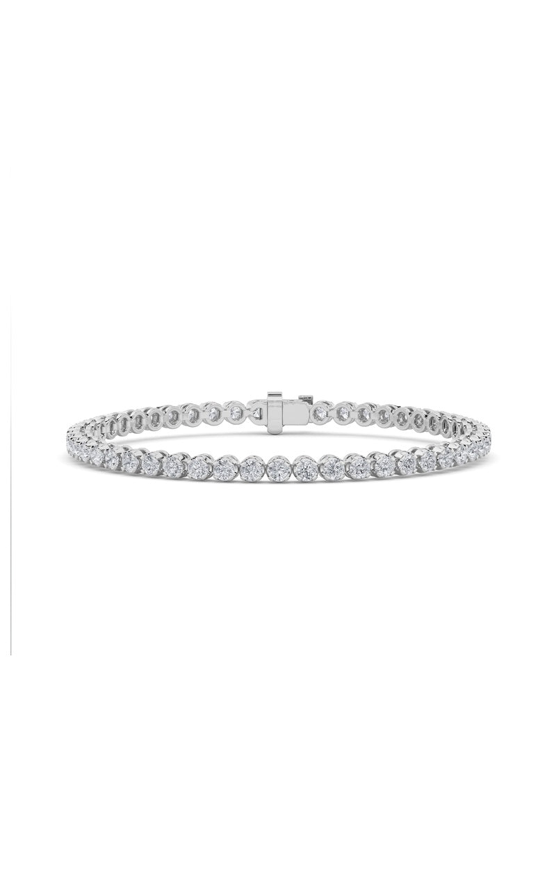 8CTW Round Shaped Lab Grown Diamond (F/VS)  Bracelet in 14K Gold
