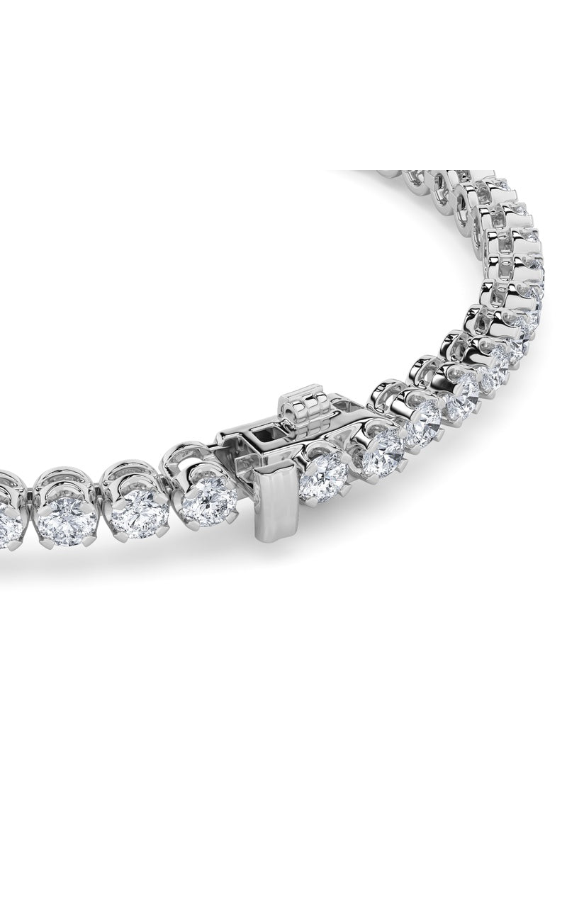 8Cttw Round Shaped Lab Grown Diamond (F/VS)  Bracelet in 14K Gold