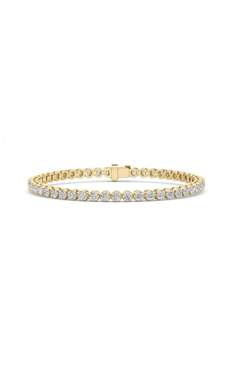 8Cttw Round Shaped Lab Grown Diamond (F/VS)  Bracelet in 14K Gold