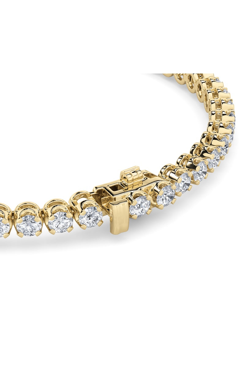 8Cttw Round Shaped Lab Grown Diamond (F/VS)  Bracelet in 14K Gold