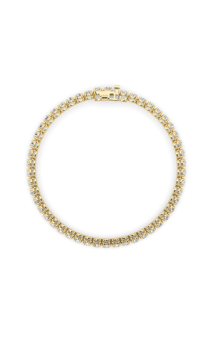 8Cttw Round Shaped Lab Grown Diamond (F/VS)  Bracelet in 14K Gold