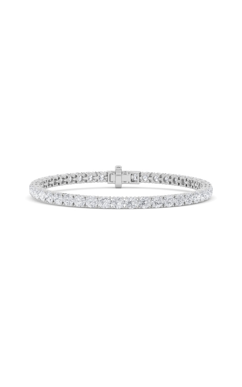 9Cttw Round Shaped Lab Grown Diamond (F/VS) TennisBracelet in 14K Gold