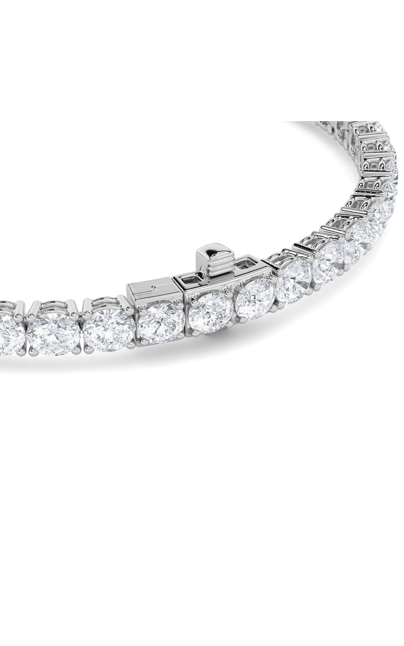 9Cttw Round Shaped Lab Grown Diamond (F/VS) TennisBracelet in 14K Gold