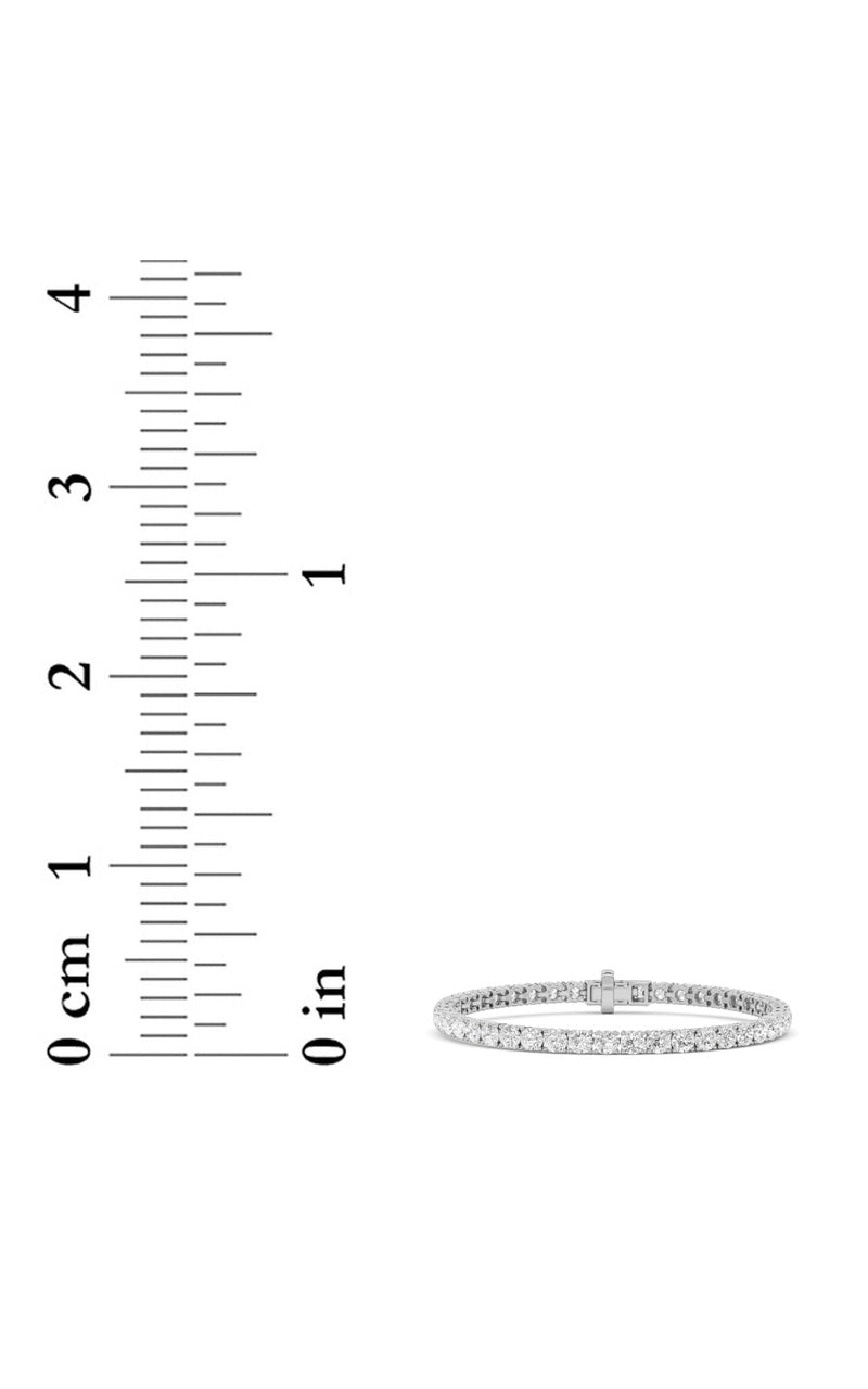 9CTW Round Shaped Lab Grown Diamond (F/VS) Tennis Bracelet in 14K Gold