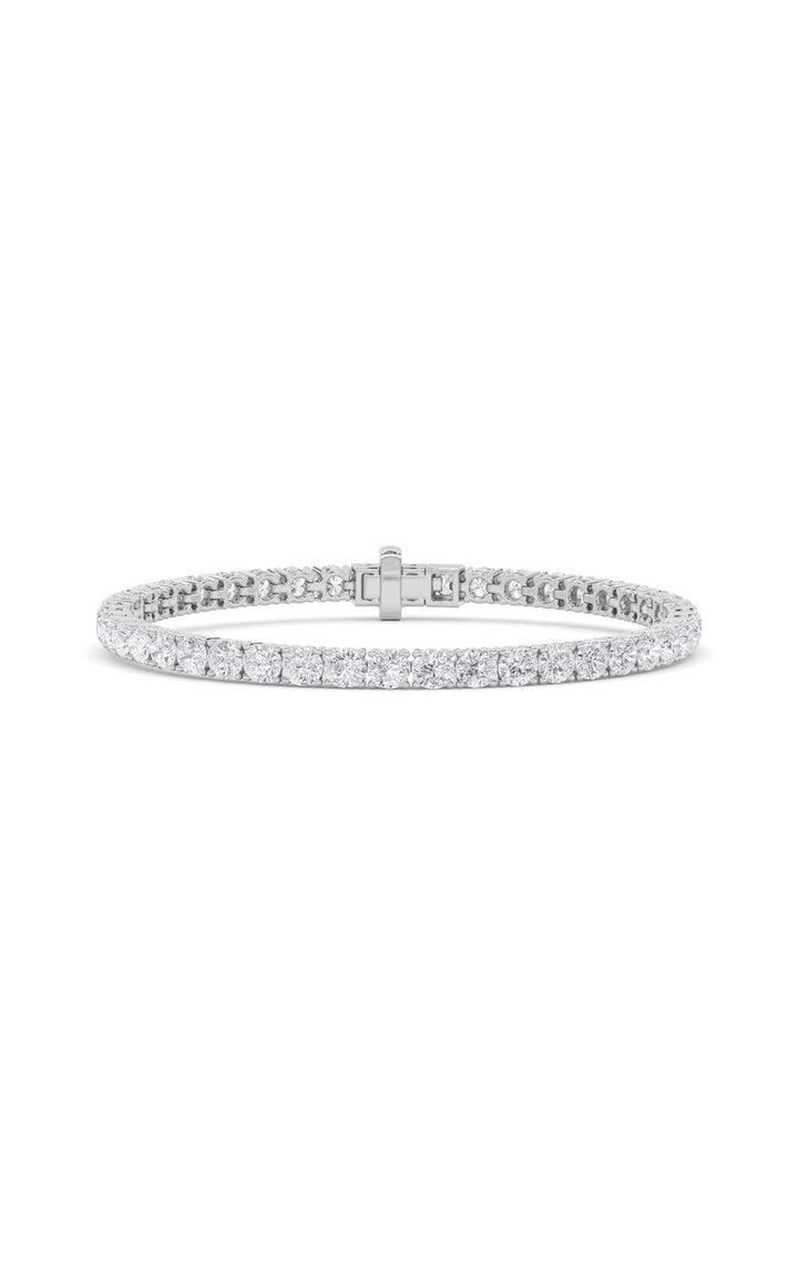 9.5Cttw Round Shaped Lab Grown Diamond (F/VS) Bracelet in 14K Gold