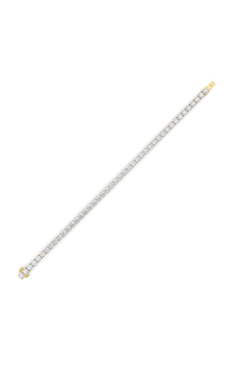 9.5CTW Round Shaped Lab Grown Diamond (F/VS) Bracelet in 14K Gold
