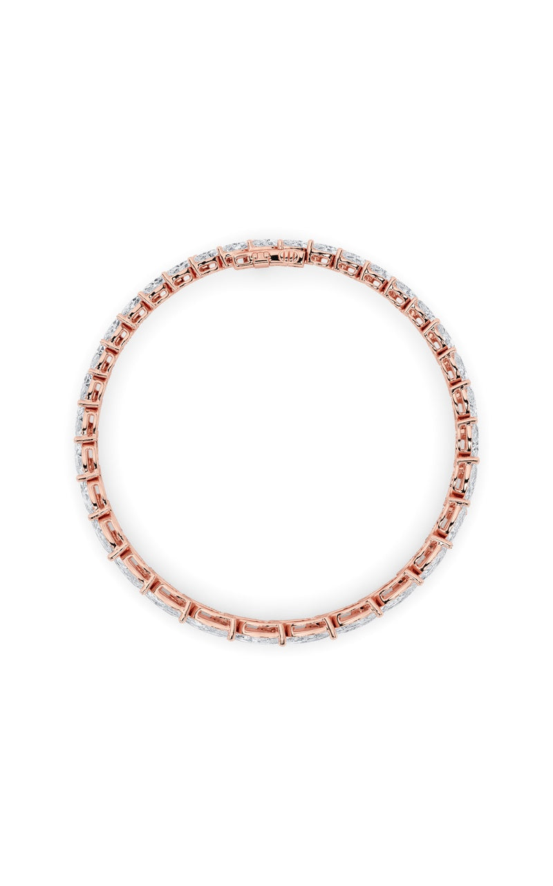 13.5Cttw Marquise Shaped Lab Grown Diamond (F/VS)Bracelet in 14K Gold