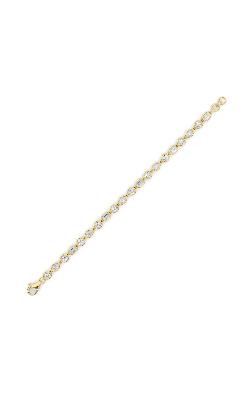 4Cttw Mix Shaped Lab Grown Diamond (G/VS) Braceletin 14K Gold