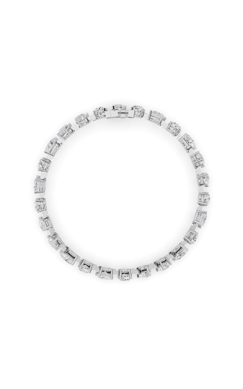 10.25CTW Mix Shaped Lab Grown Diamond (F/VS) Bracelet in 14K Gold