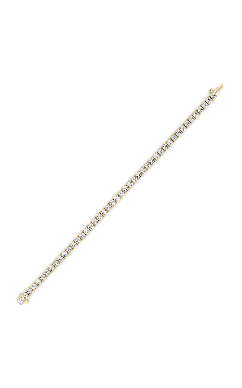 10Cttw Round Shaped Lab Grown Diamond (F/VS) Bracelet in 14K Gold