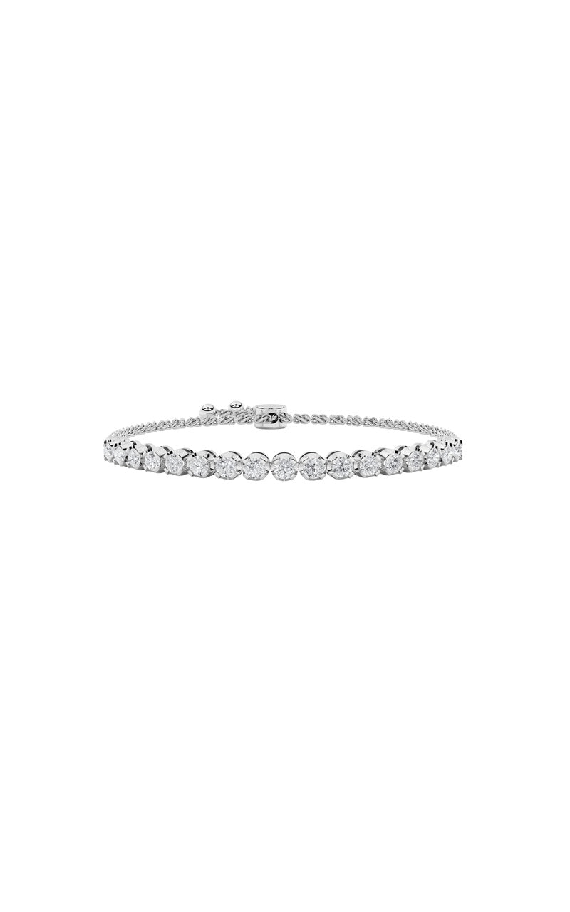 1CTW Round Shaped Lab Grown Diamond (F/VS) Bolo Bracelet in 14K Gold