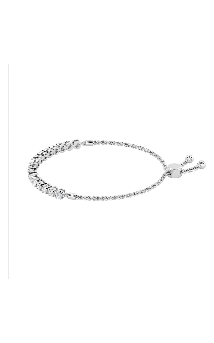 1CTW Round Shaped Lab Grown Diamond (F/VS) Bolo Bracelet in 14K Gold