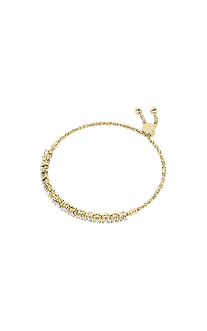 2Cttw Round Shaped Lab Grown Diamond (F/VS) Bolo Bracelet in 14K Gold